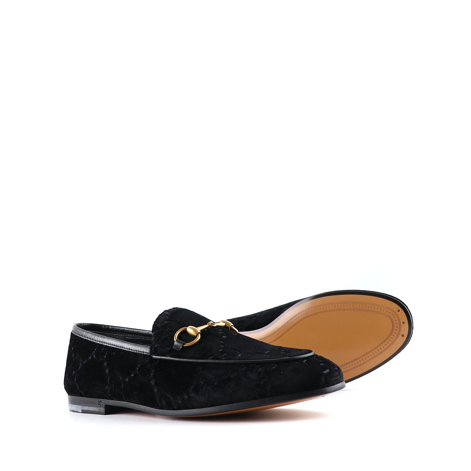 GUCCI - Jordaan GG velvet loafers (T36.5)