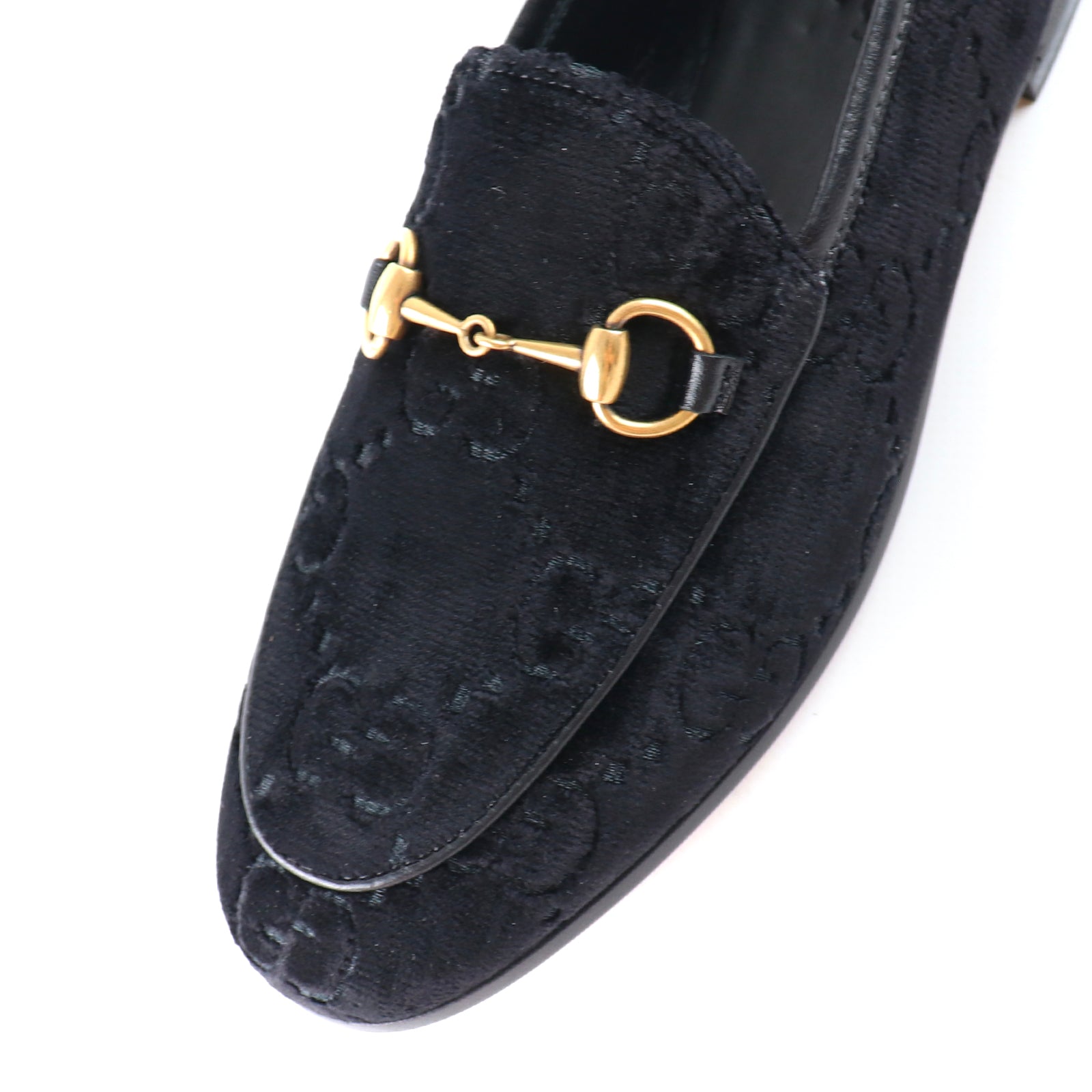 GUCCI - Jordaan GG velvet loafers (T36.5)