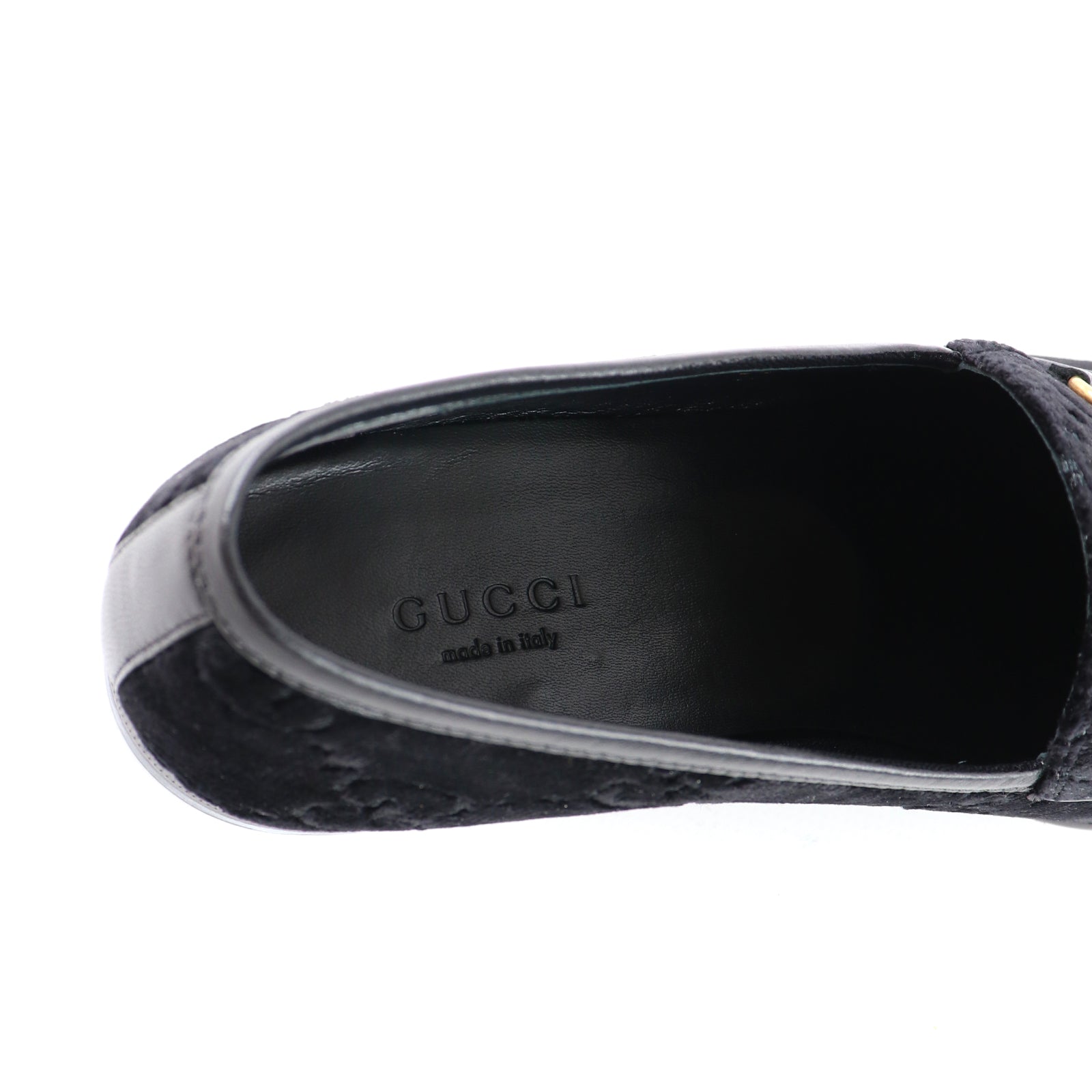 GUCCI - Jordaan GG velvet loafers (T36.5)