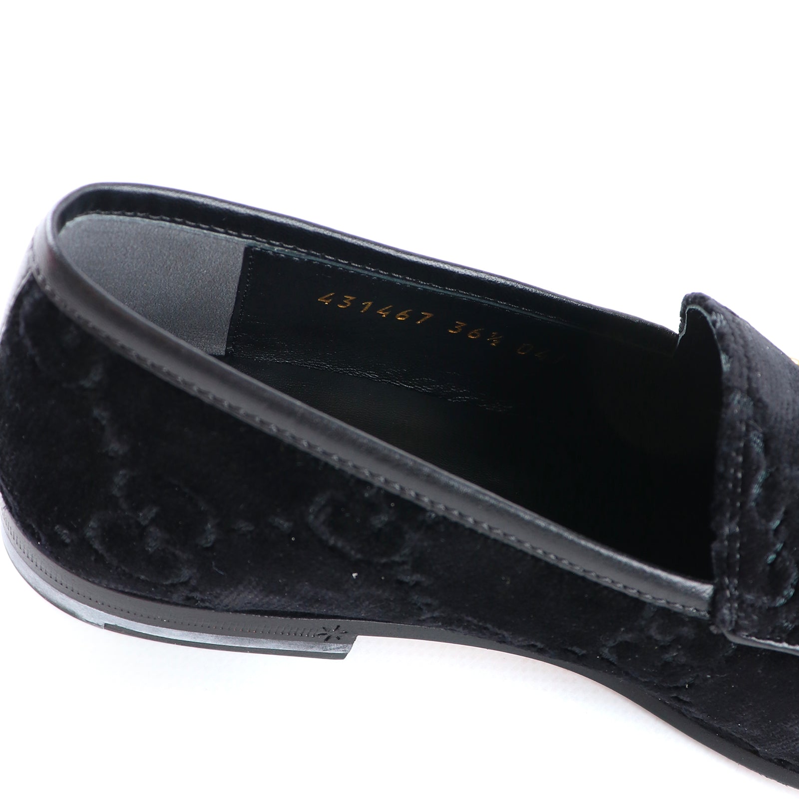 GUCCI - Jordaan GG velvet loafers (T36.5)