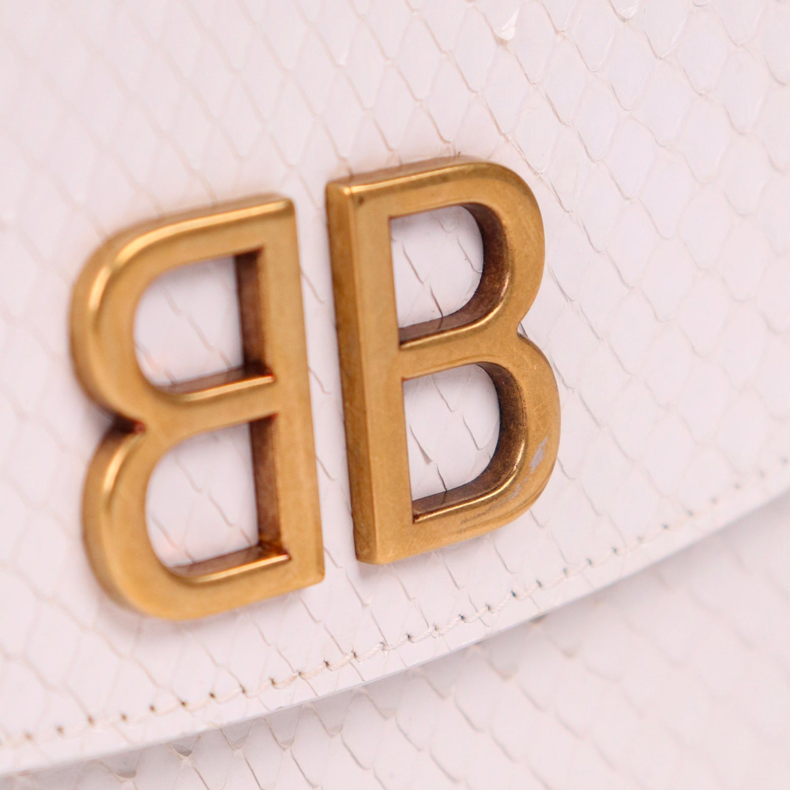 BALENCIAGA - BB python shoulder bag