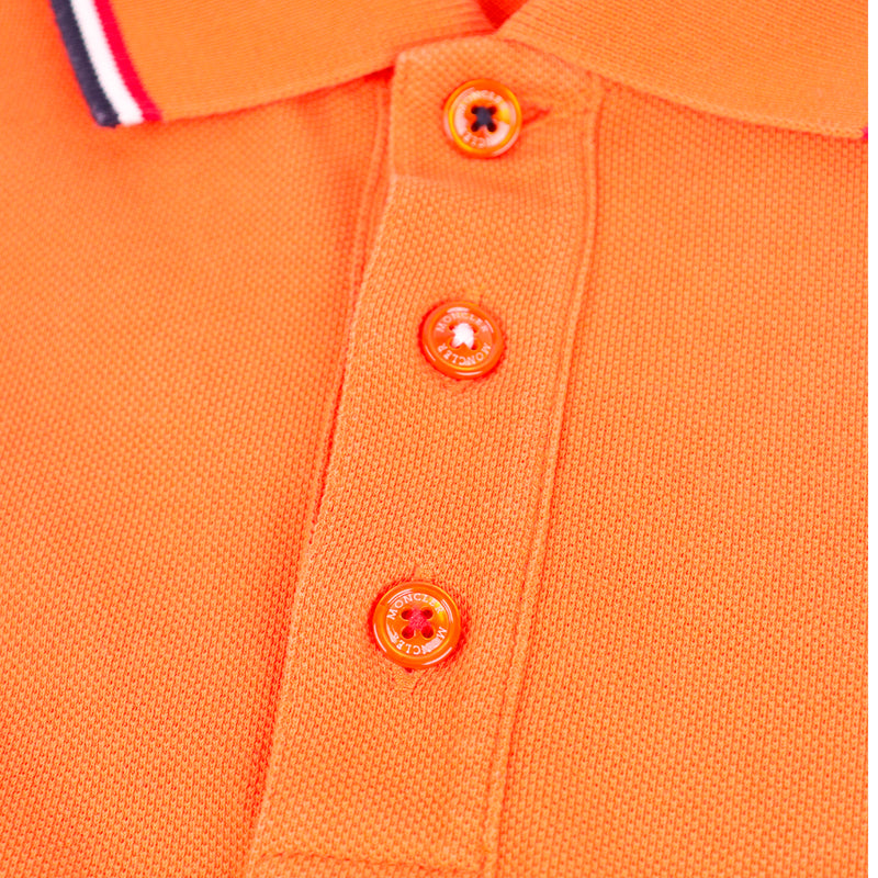 MONCLER - Polo en coton orange (M)