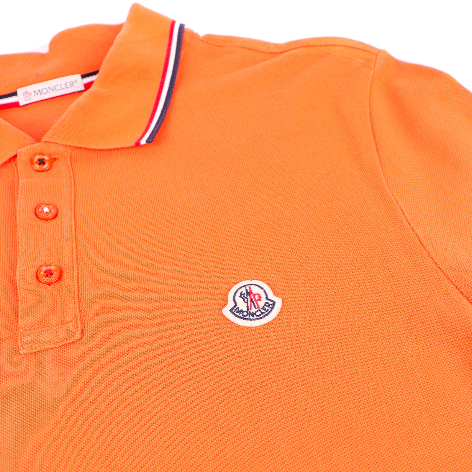 MONCLER - Polo en coton orange (M)