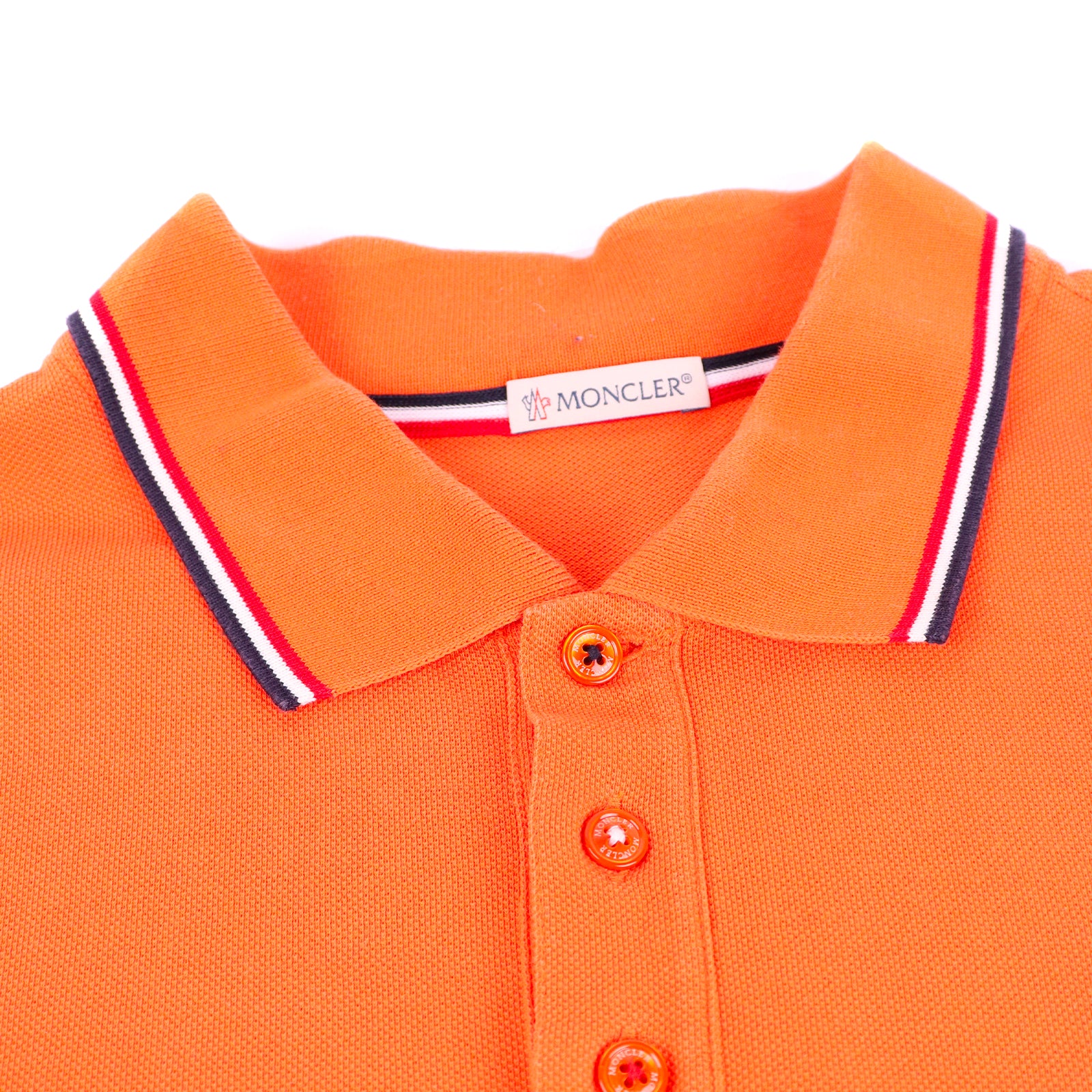 MONCLER - Polo en coton orange (M)