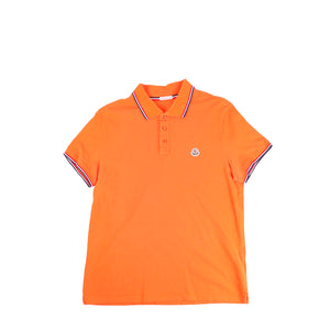 MONCLER - Orange cotton polo shirt (M)