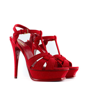 SAINT LAURENT - Tribute platform sandals (T39)