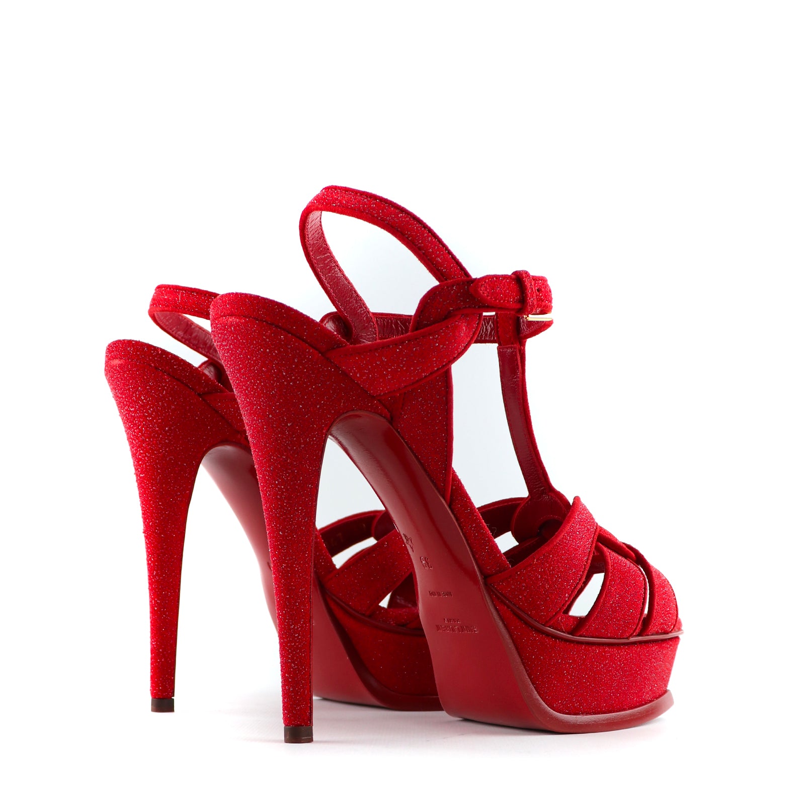 SAINT LAURENT - Tribute platform sandals (T39)