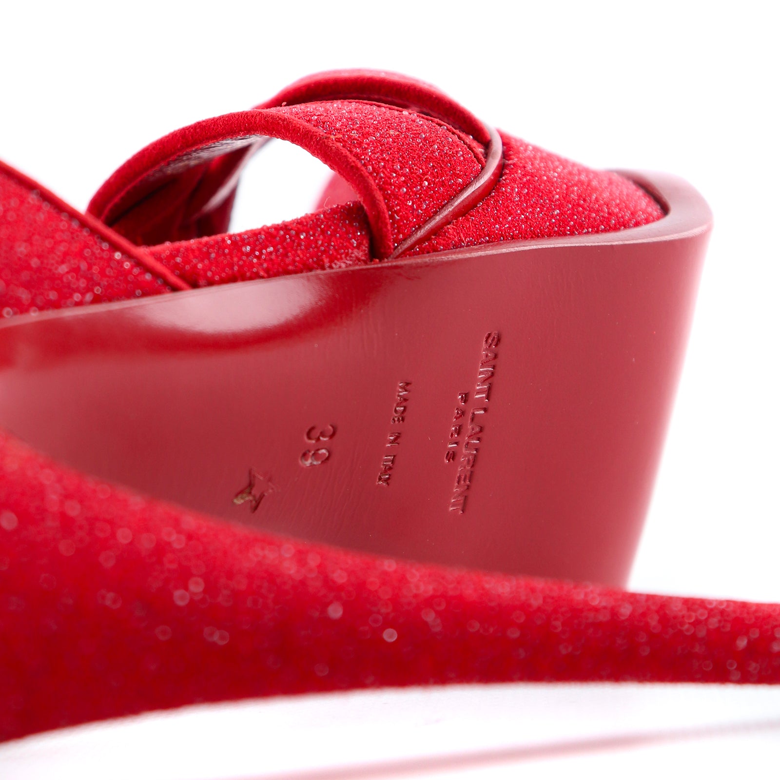 SAINT LAURENT - Tribute platform sandals (T39)