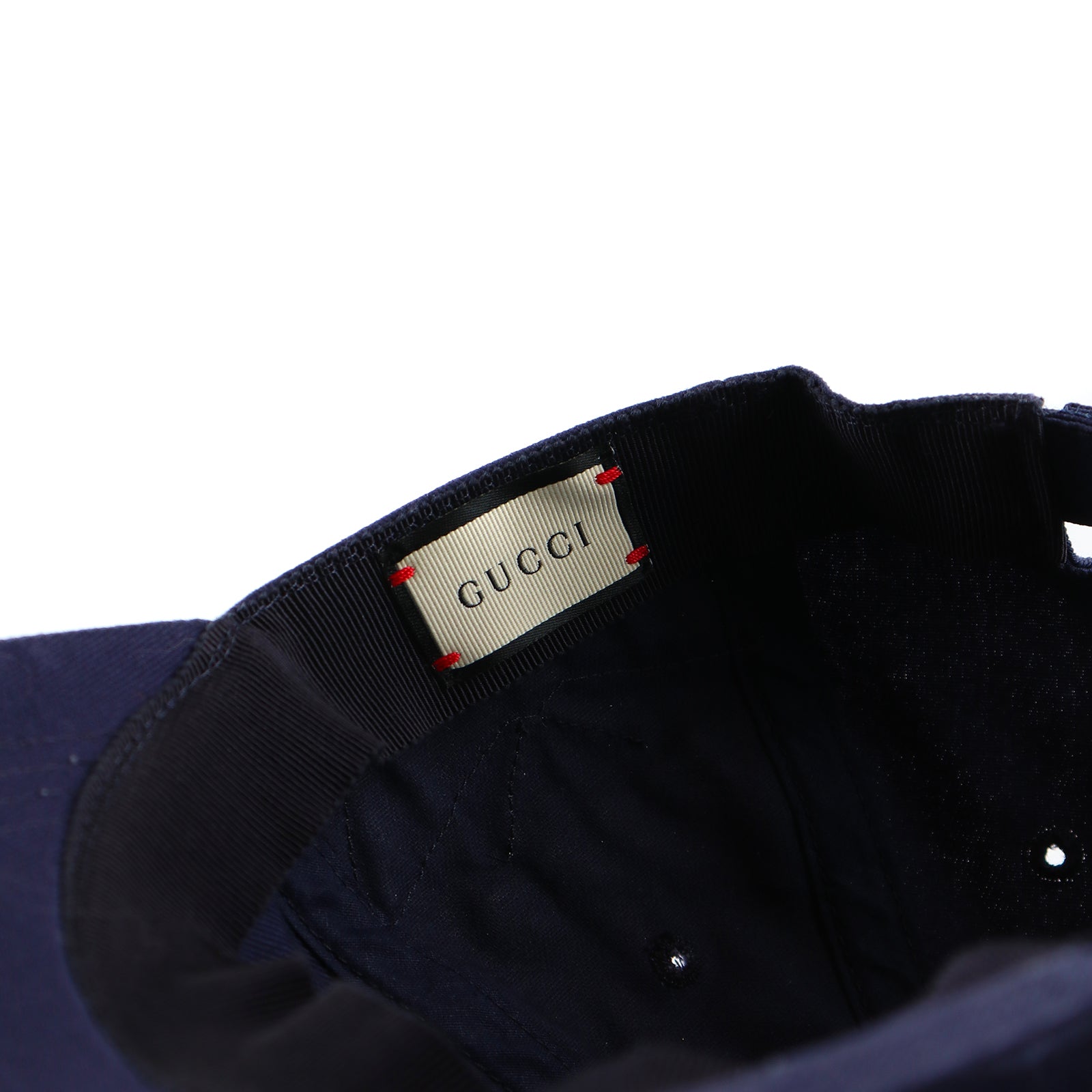 GUCCI - Navy blue canvas cap (M)