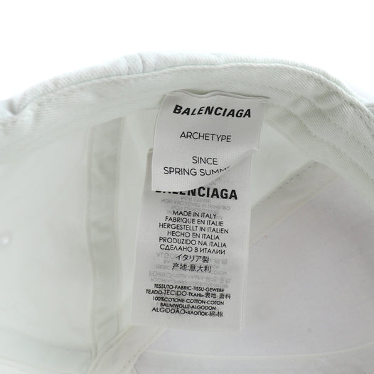 BALENCIAGA - Casquette en toile blanche (L)