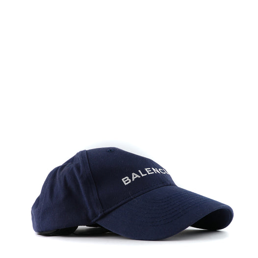 BALENCIAGA - Casquette en toile bleu marine (L)