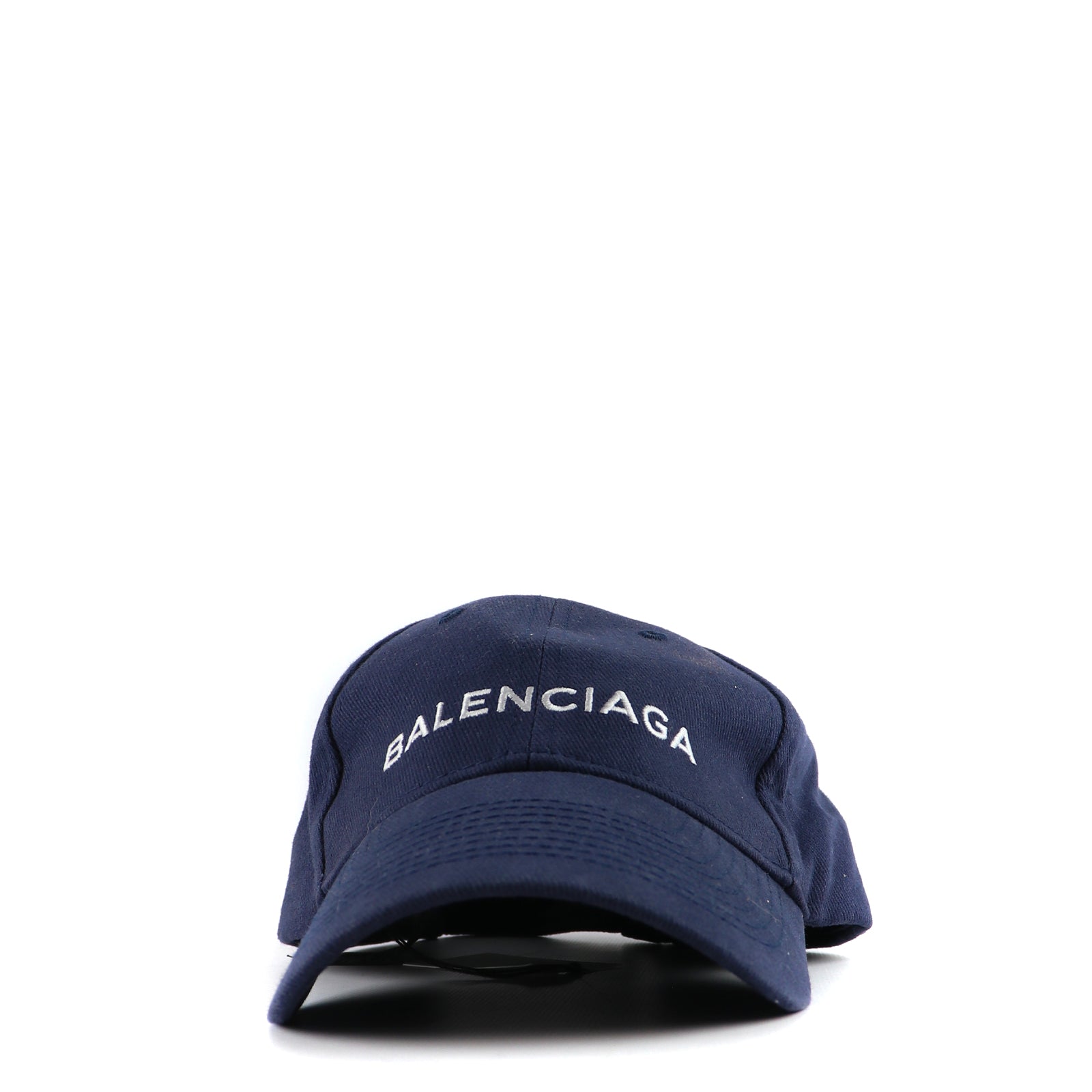 BALENCIAGA - Navy blue canvas cap (L)