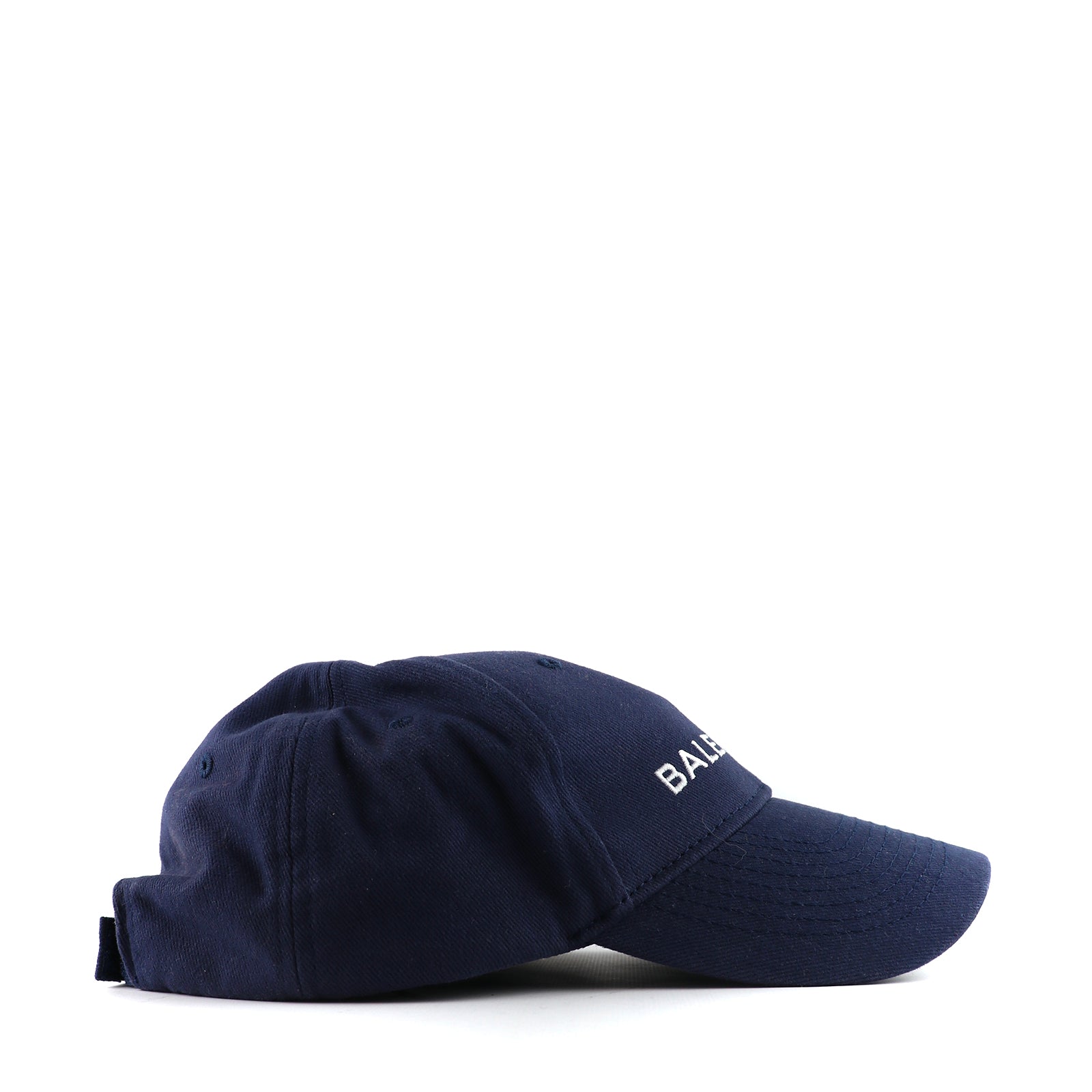 BALENCIAGA - Navy blue canvas cap (L)