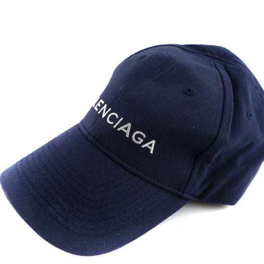 BALENCIAGA - Casquette en toile bleu marine (L)