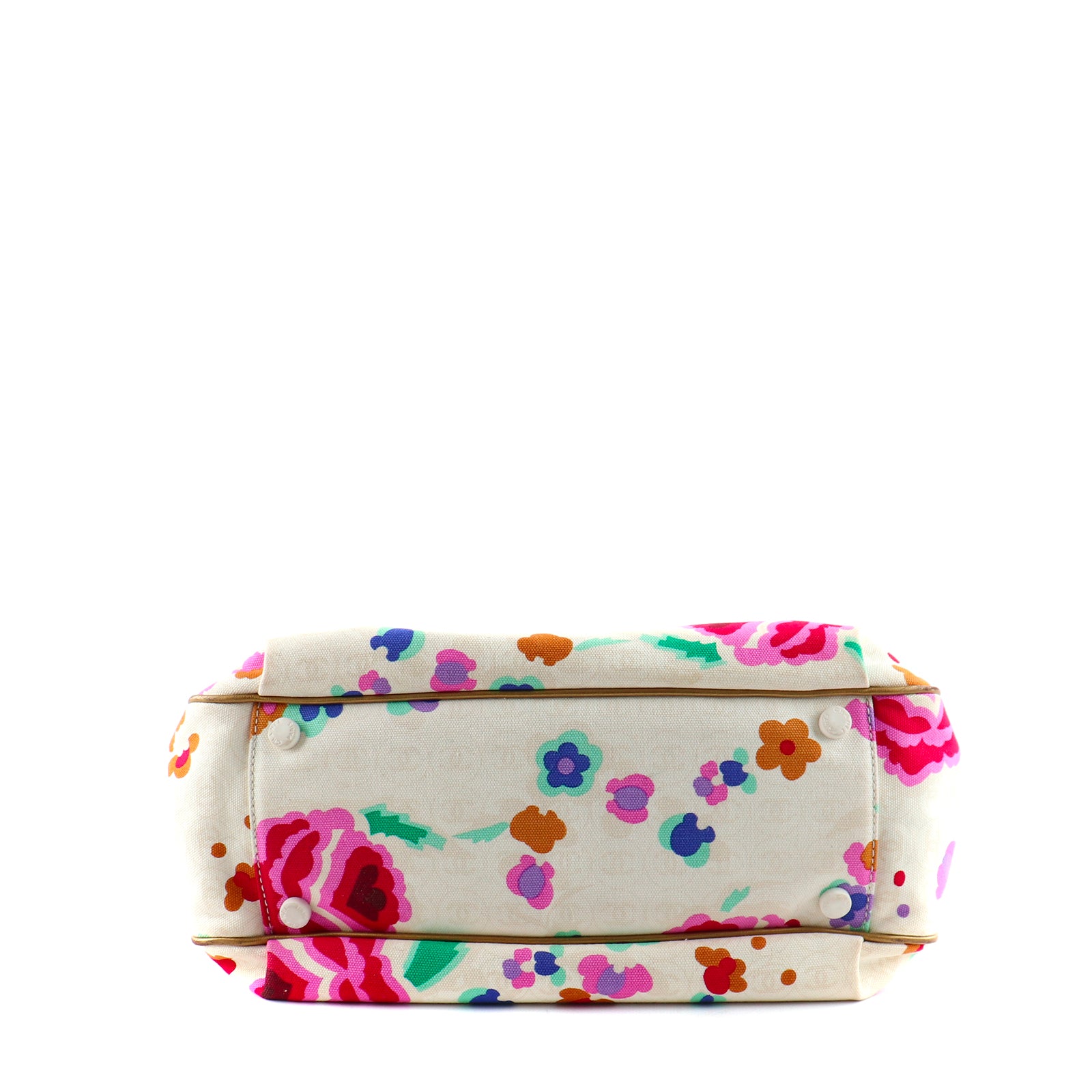 CHANEL - Sac cabas en toile beige vintage