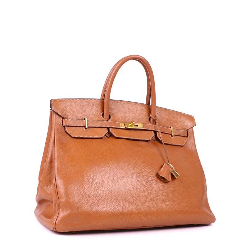 HERMÈS - Birkin 40 en cuir togo gold