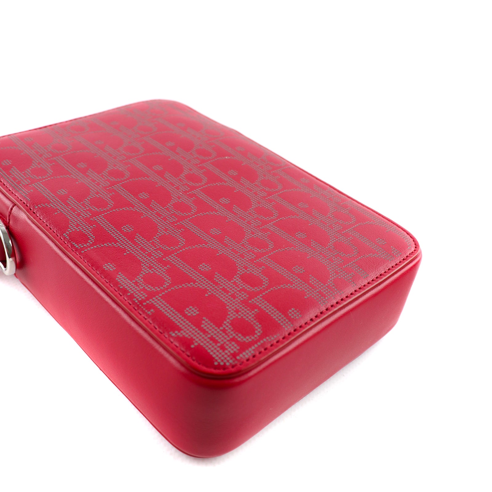 DIOR - Dior Oblique Messenger shoulder bag in red leather