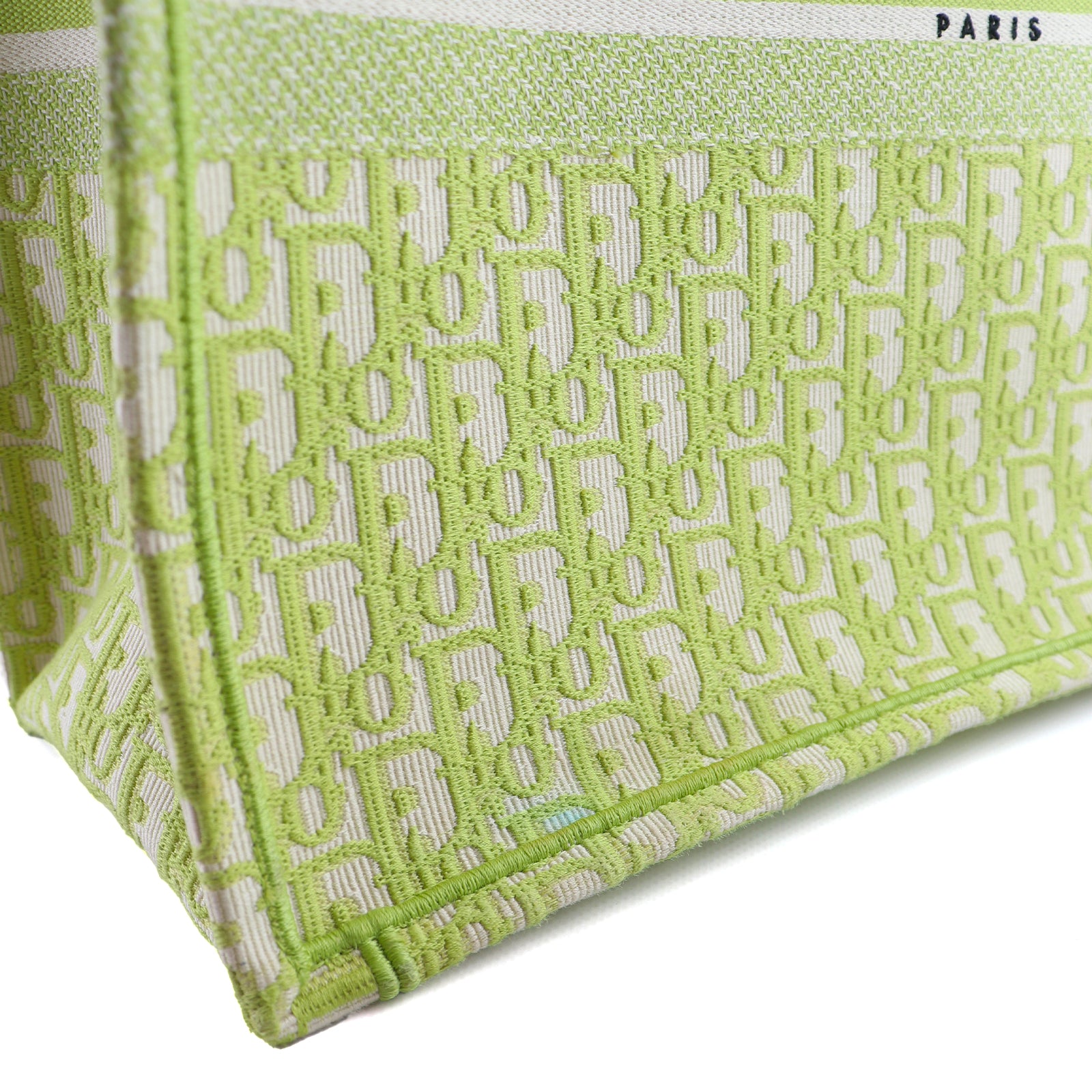 DIOR - Book Tote Large en toile Dior Oblique vert anis