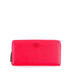 GUCCI - Grand portefeuille Marmont en cuir grainé rose