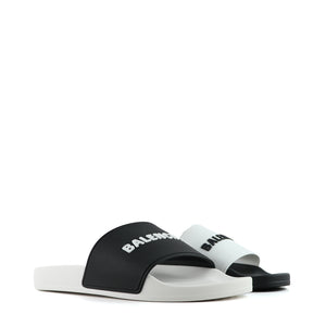 BALENCIAGA - Two-tone rubber sandals (T41)
