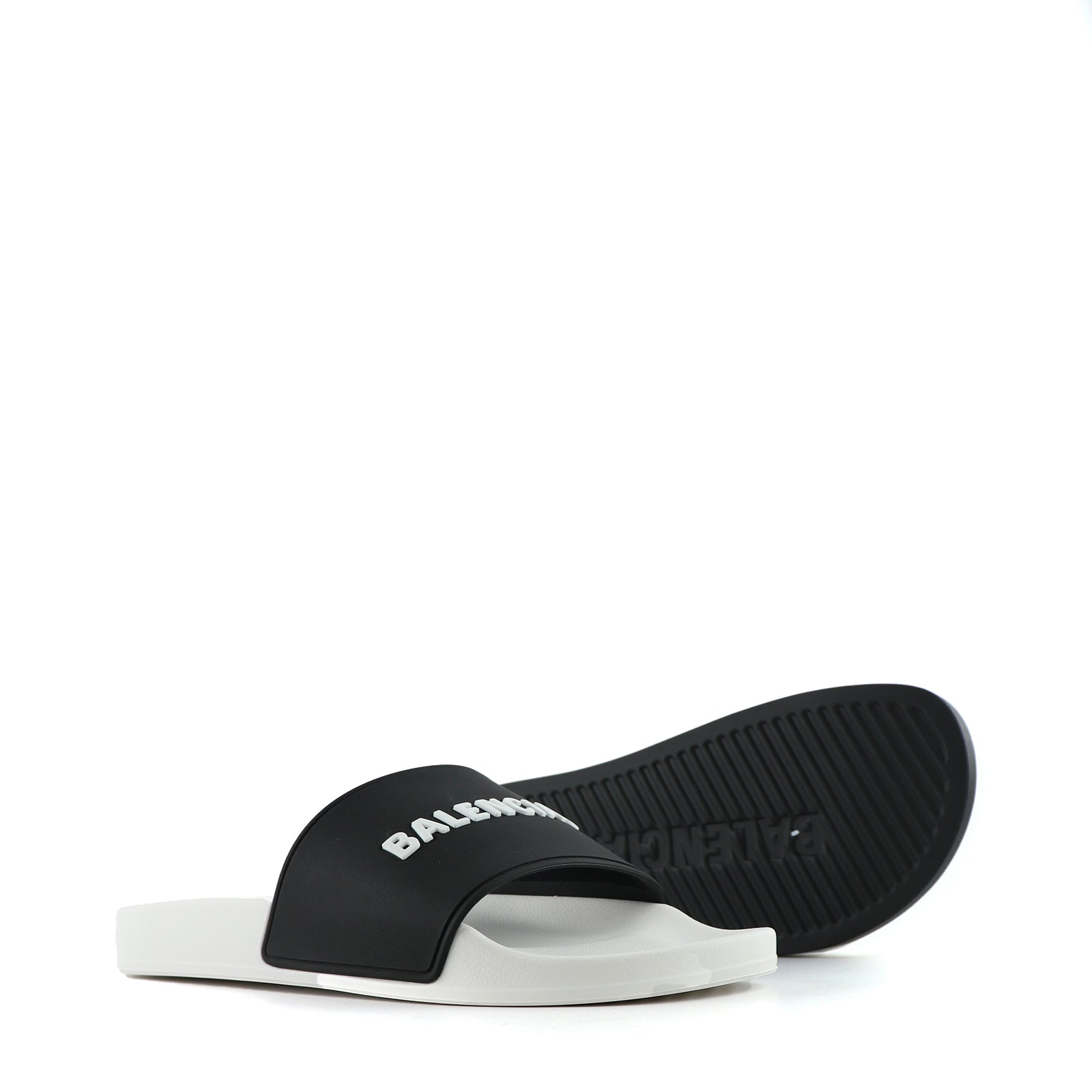 BALENCIAGA - Two-tone rubber sandals (T41)