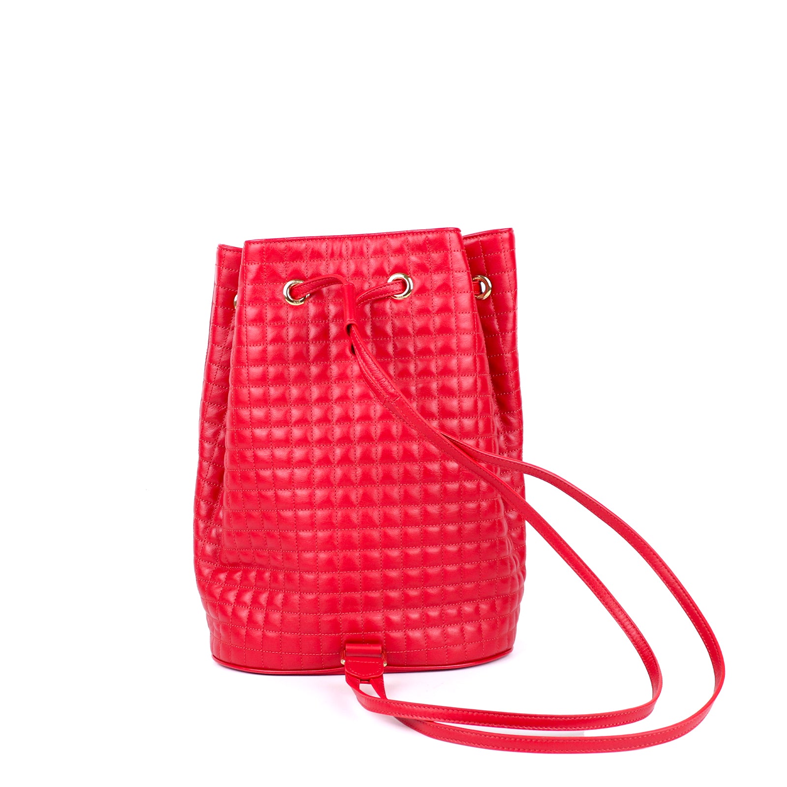 CELINE - C Charm backpack in red leather