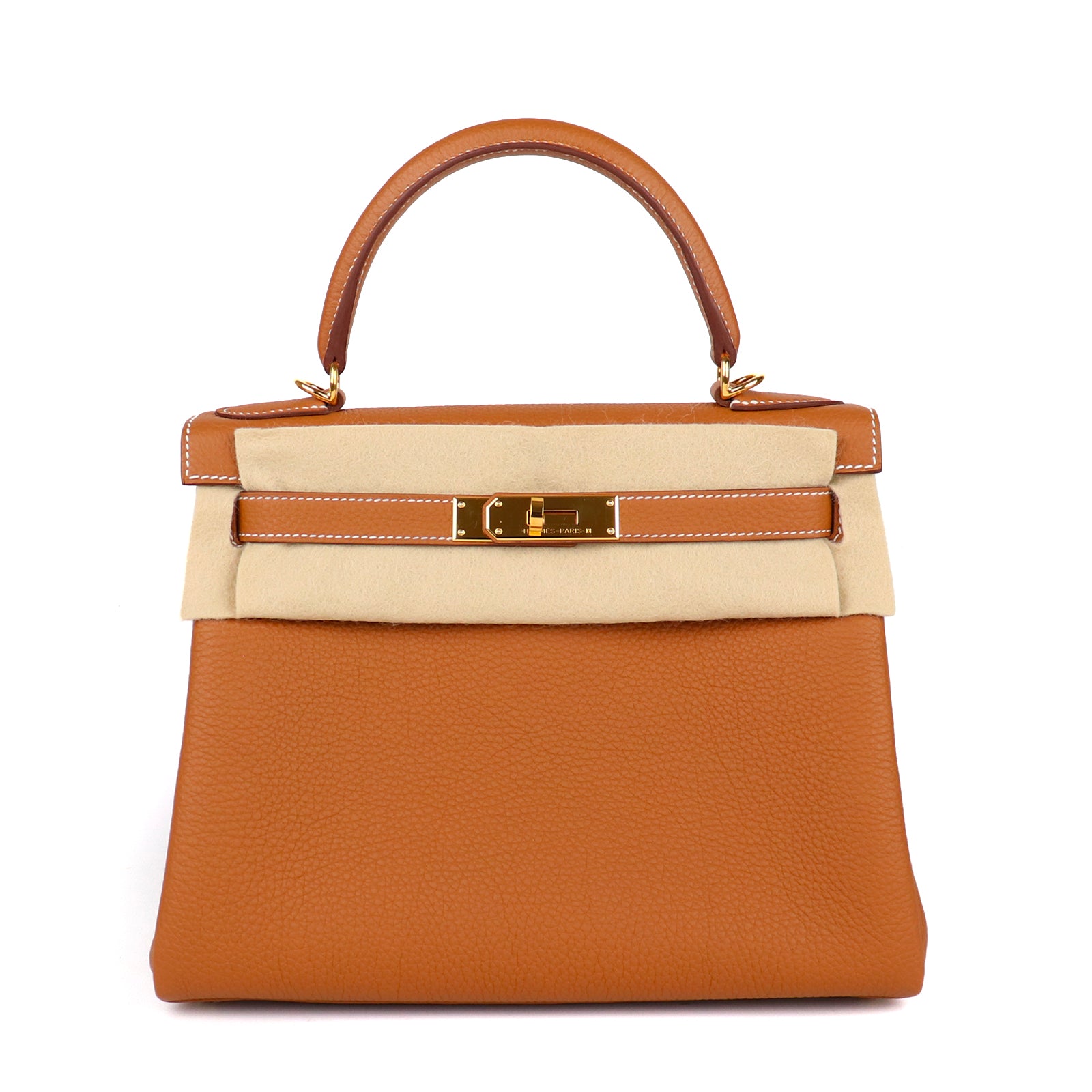 HERMÈS - Sac à bandoulière Kelly 28 en cuir togo