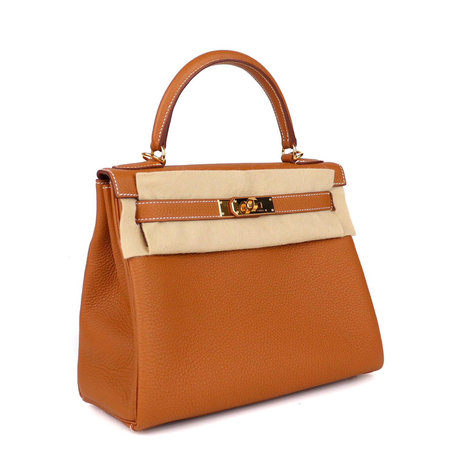 HERMÈS - Sac à bandoulière Kelly 28 en cuir togo