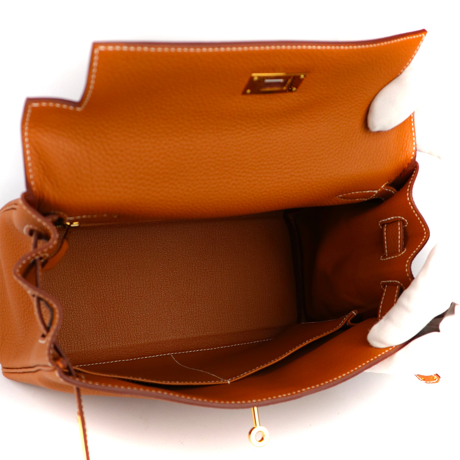HERMÈS - Sac à bandoulière Kelly 28 en cuir togo