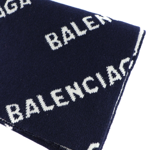 BALENCIAGA - Écharpe en laine monogrammée