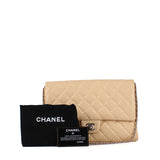 CHANEL - Sac Timeless en cuir grainé beige