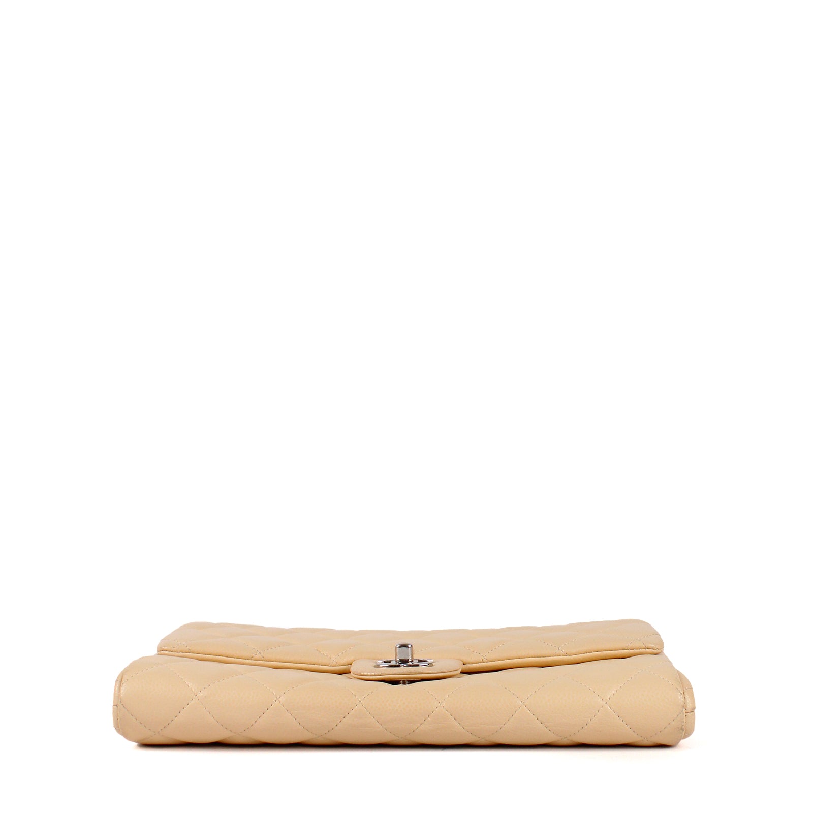 CHANEL - Sac Timeless en cuir grainé beige