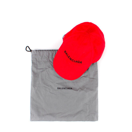 BALENCIAGA - Casquette en toile rouge