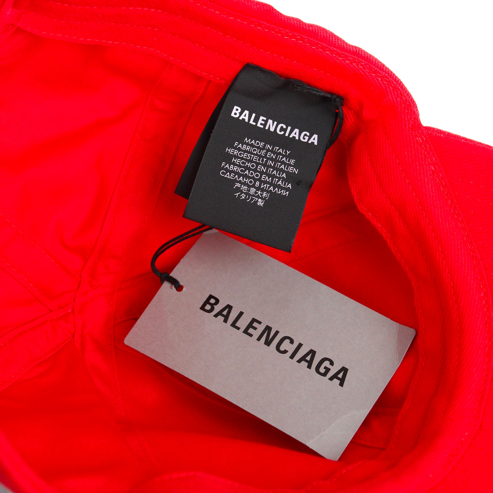 BALENCIAGA - Casquette en toile rouge