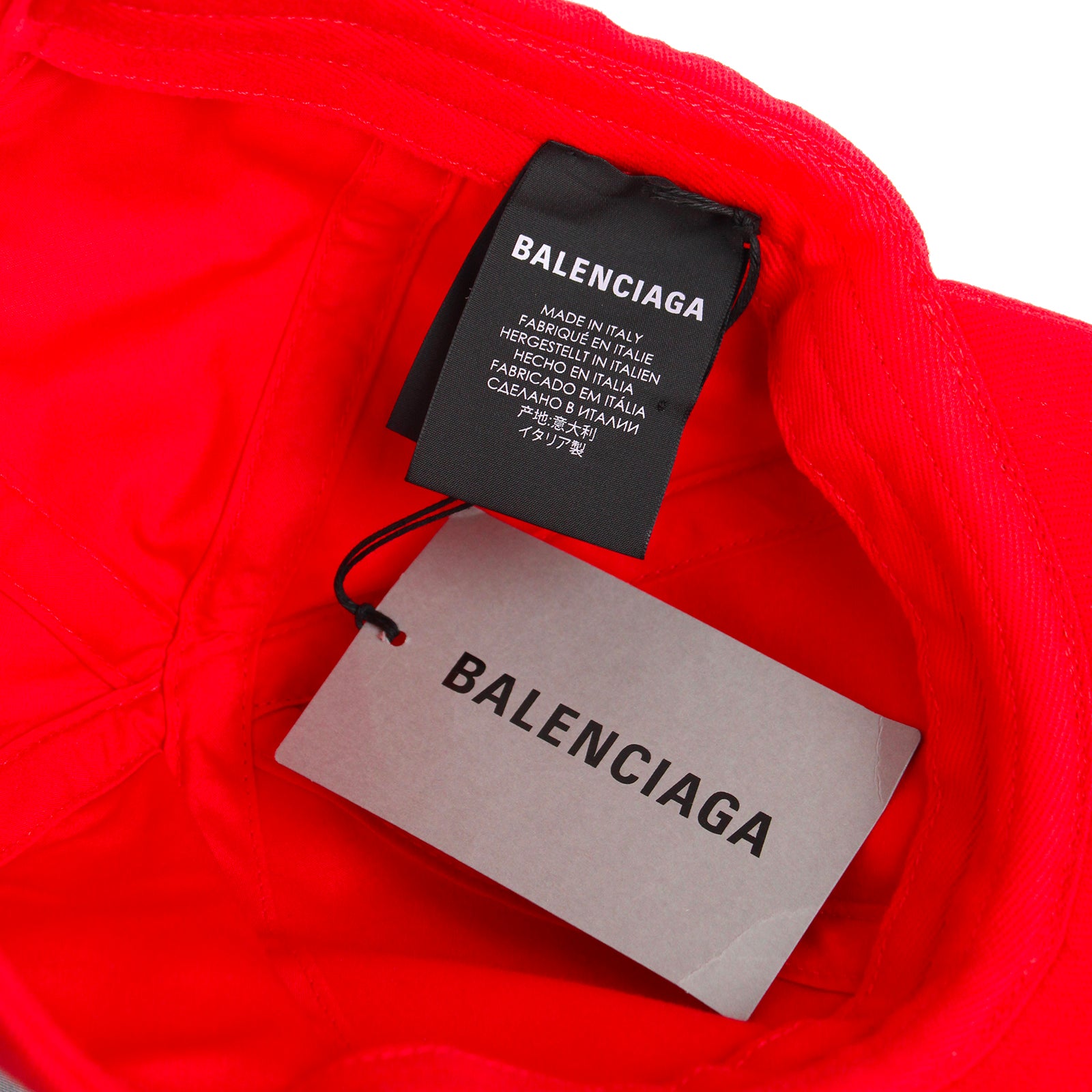 BALENCIAGA - Casquette en toile rouge