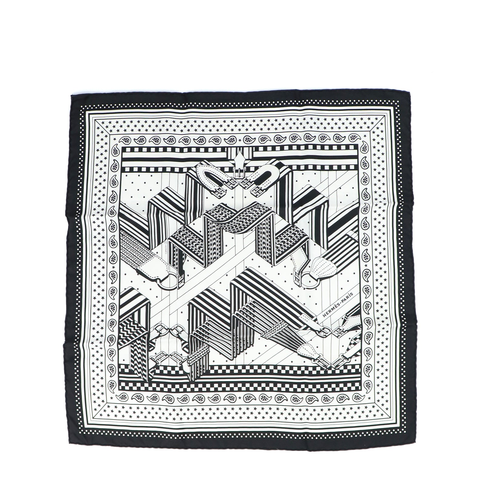 HERMÈS - Bandana 55 Sangles en Zigzag