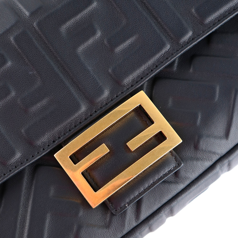 FENDI - Sac à bandoulière Baguette en cuir lisse noir