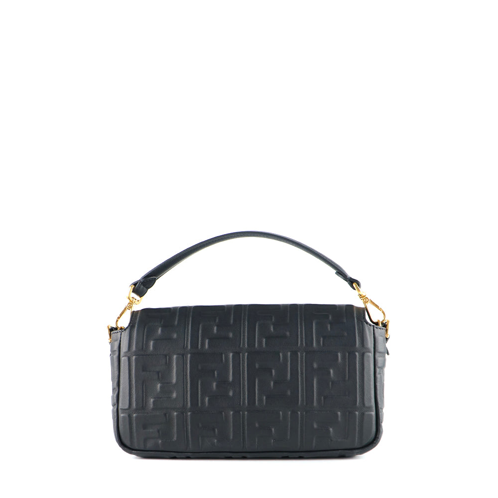 FENDI - Sac à bandoulière Baguette en cuir lisse noir