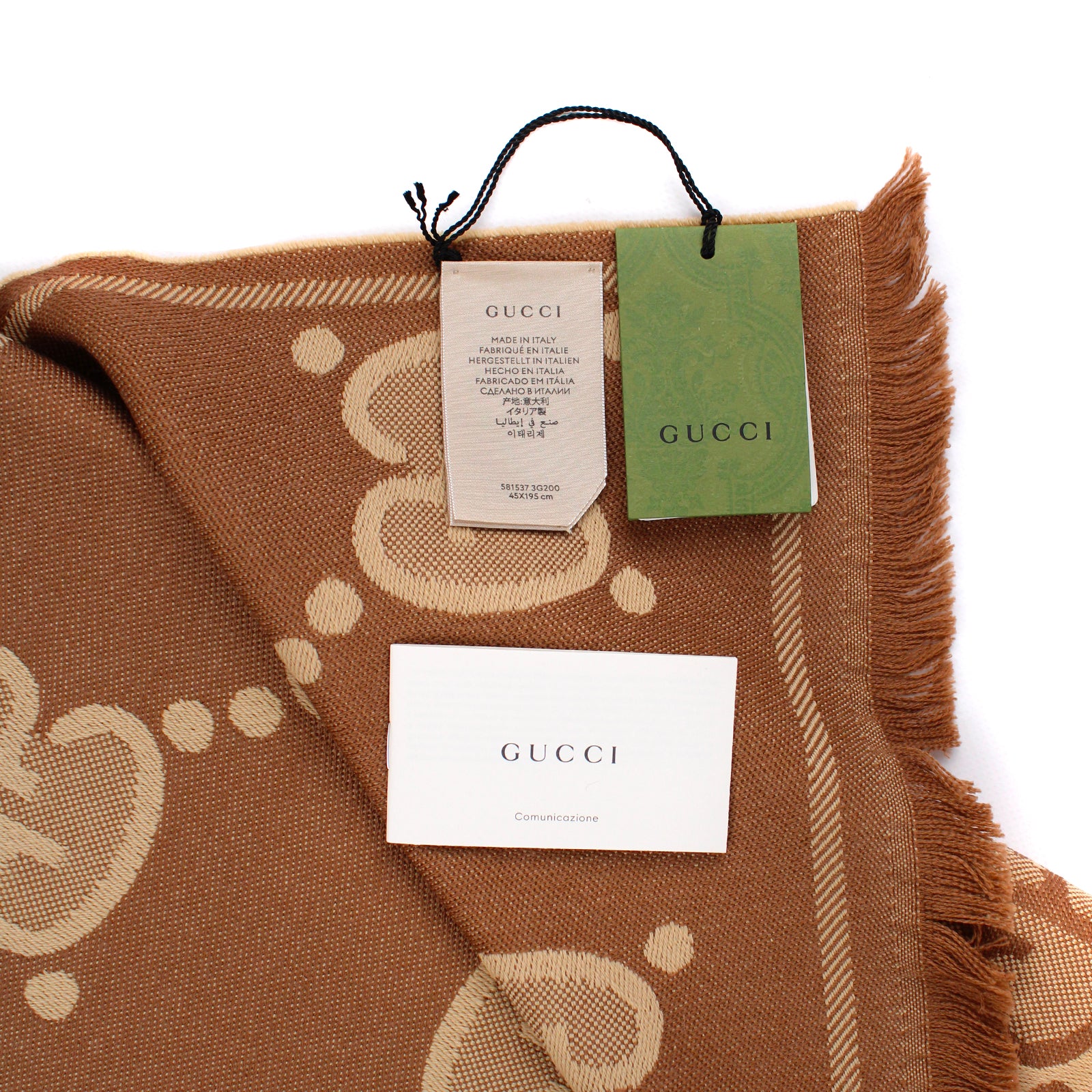 GUCCI - Echarpe en maille maxi GG