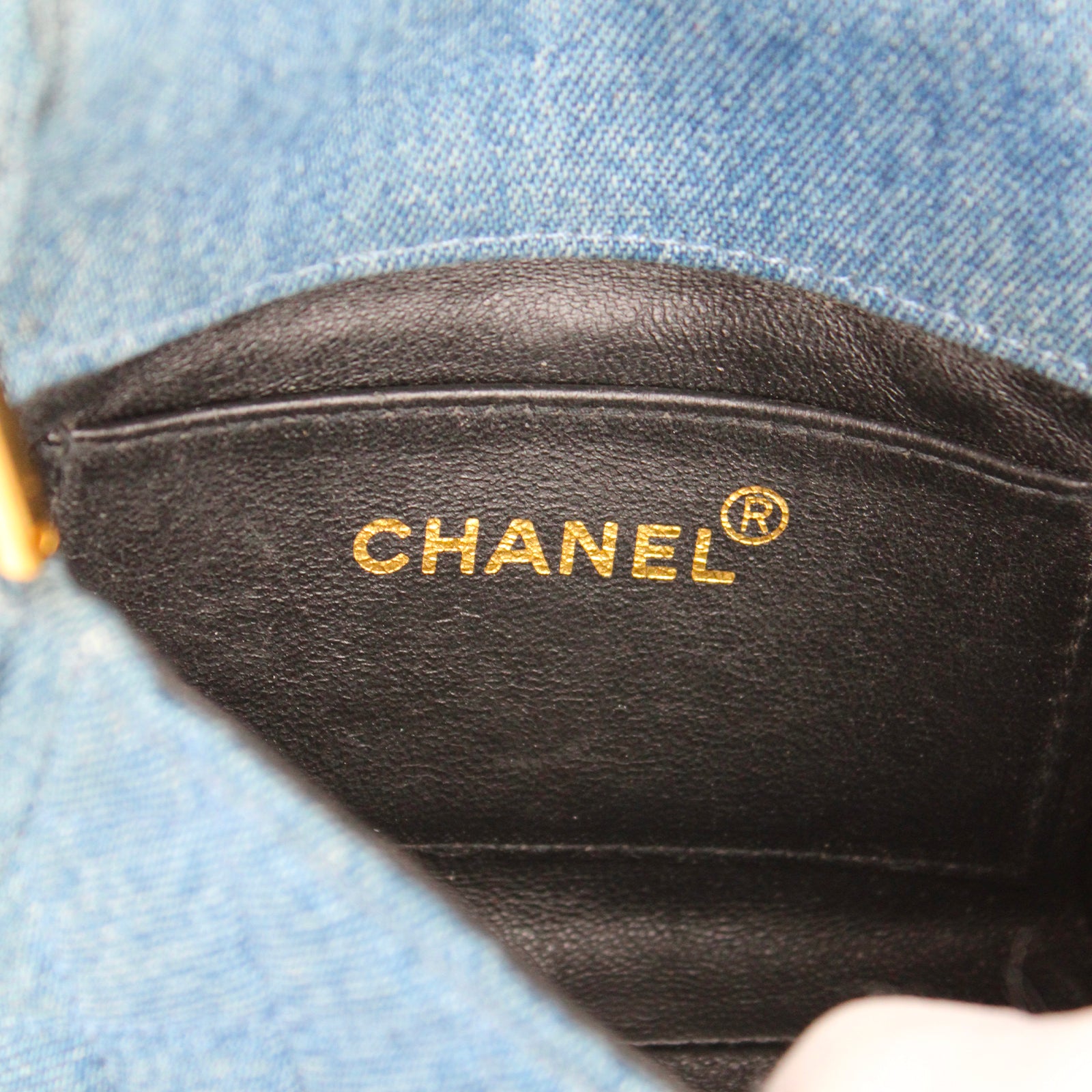 CHANEL - Vintage denim Minaudiere bag