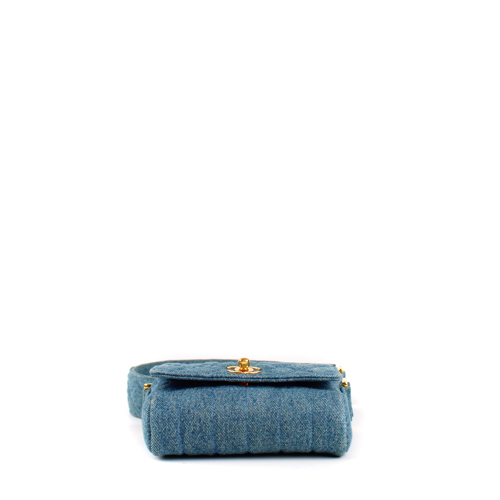 CHANEL - Vintage denim Minaudiere bag