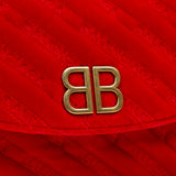 BALENCIAGA - Sac à bandoulière BB Round en velours