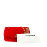 BALENCIAGA - Sac à bandoulière BB Round en velours