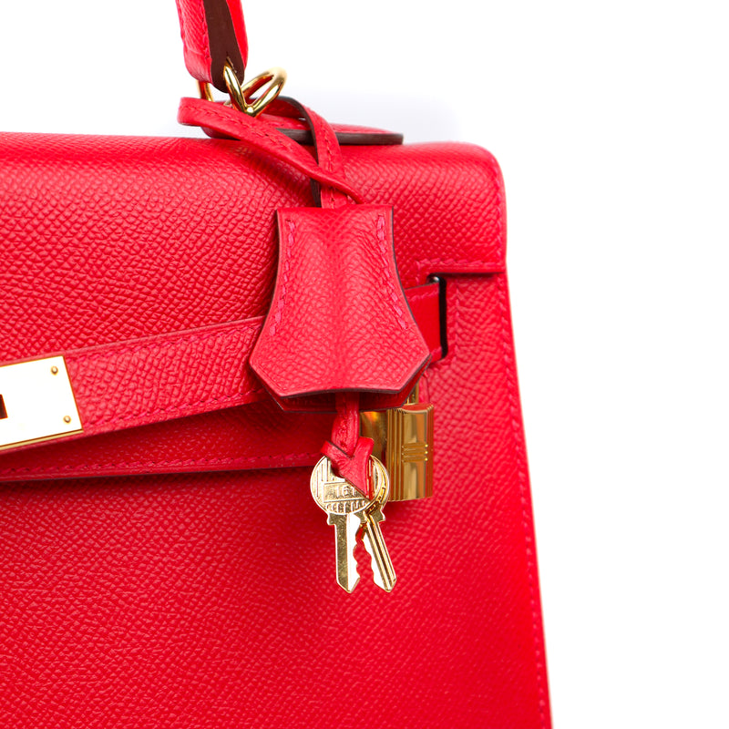 HERMÈS - Sac à bandoulière Kelly 32 en cuir epsom