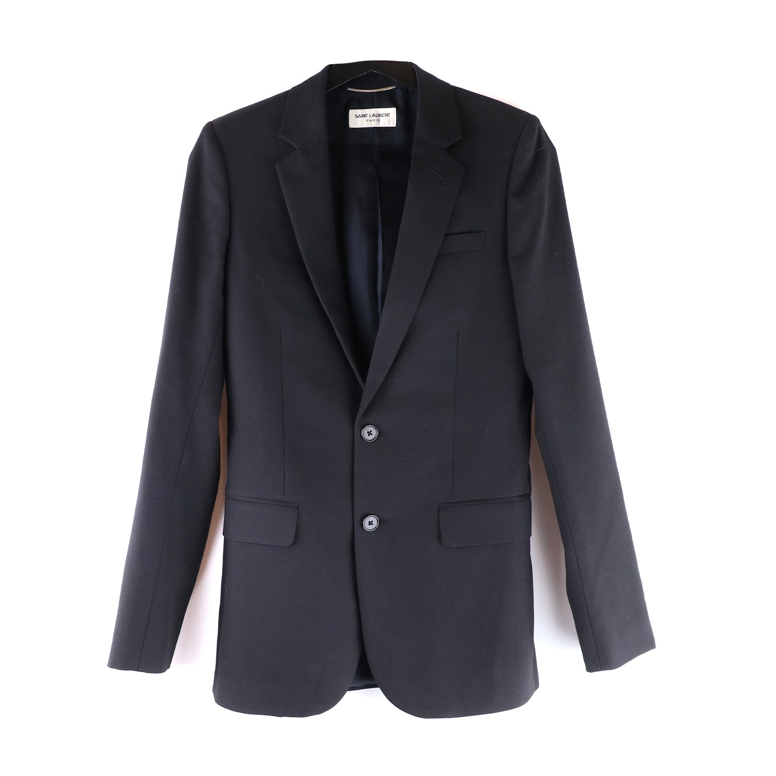 SAINT LAURENT - Veste en gabardine de laine (S)