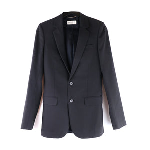 SAINT LAURENT - Veste en gabardine de laine (S)