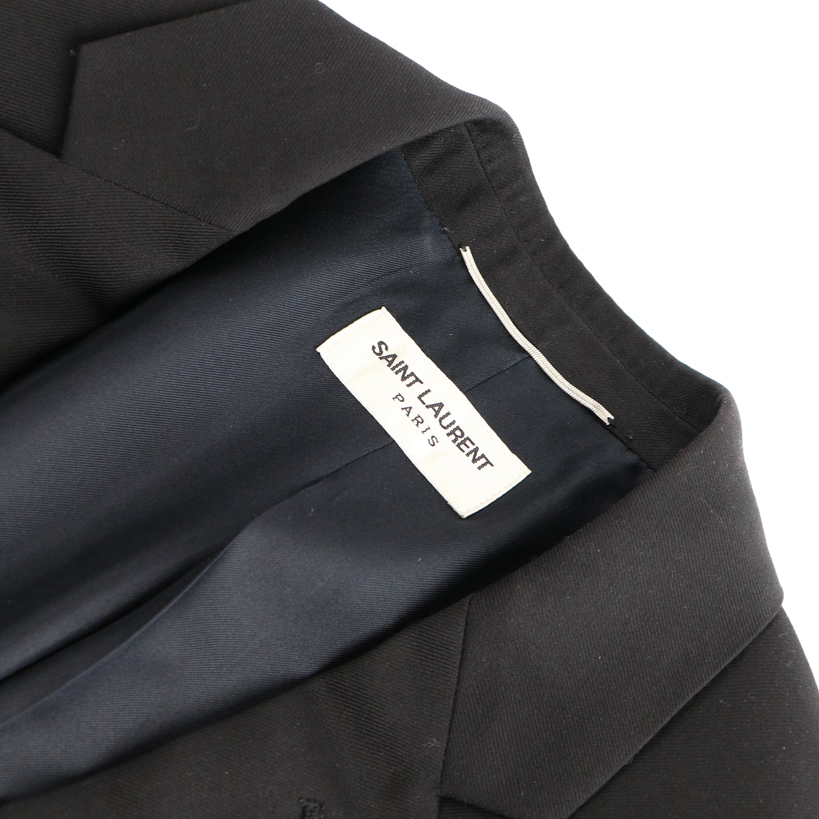 SAINT LAURENT - Veste en gabardine de laine (S)