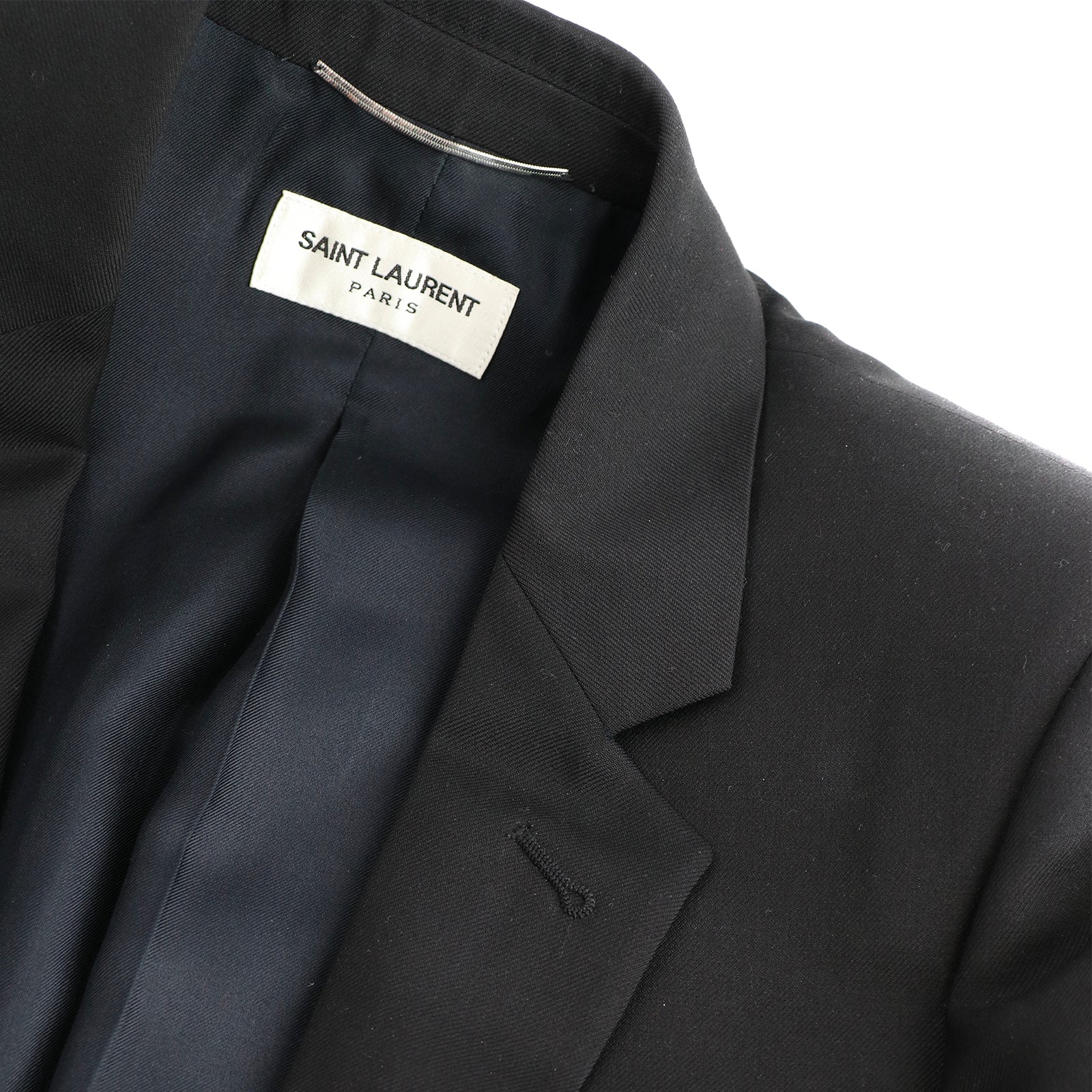 SAINT LAURENT - Veste en gabardine de laine (S)