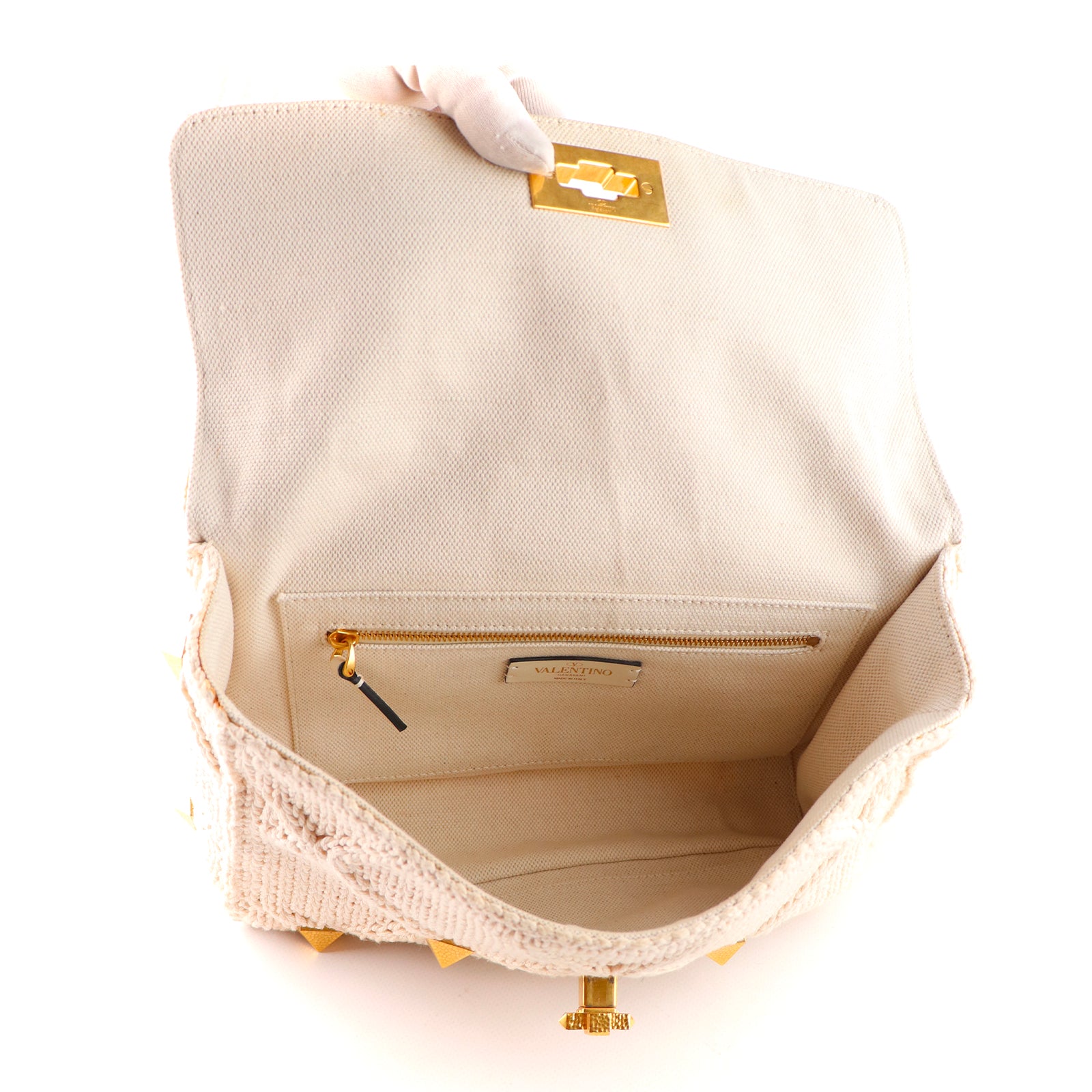 VALENTINO - Roman Stud mesh shoulder bag