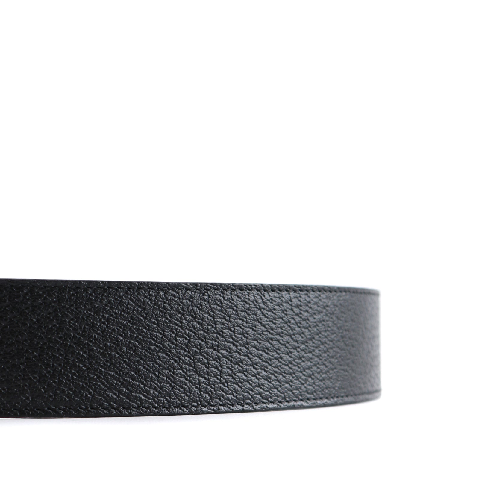 GUCCI - Ceinture GG Buckle en cuir grainé noir (T95)